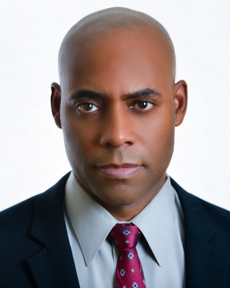 Relaxed studio actor headshot with a natural expression